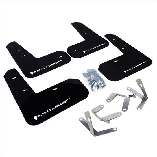 Rally Armor UR Mud Flaps Black with White Logo BRZ FR-S T86