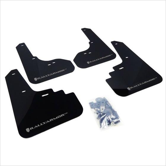 Rally Armor UR Mud Flaps Black with Silver Logo Legacy / Outback (2005-2009)