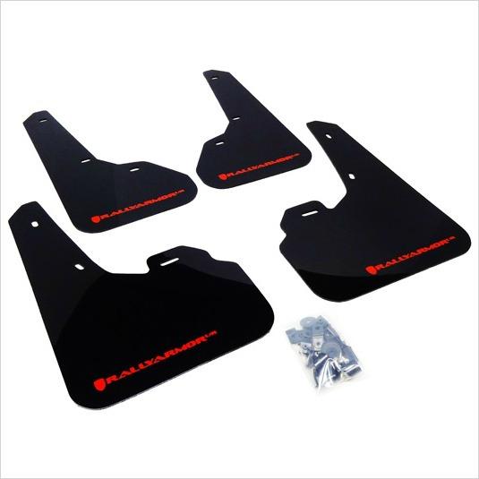 Rally Armor UR Mud Flaps Black with Red Logo Mazda3 Speed3 (2010-2013)