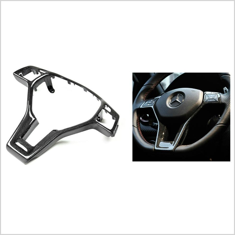 Autotecknic Carbon Fiber Steering Wheel Trim Mercedes