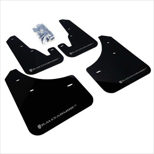 Mazda3 Speed3 2004-2009 Rally Armor UR Mud Flaps Black with Silver Logo