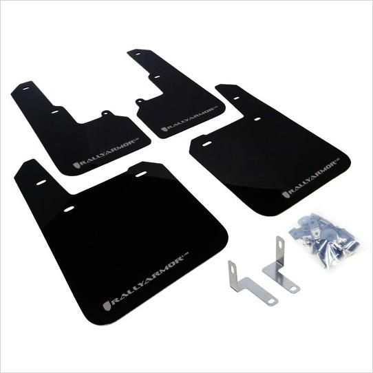 Rally Armor UR Mud Flaps Black with Silver Logo Outback (2015-2018)