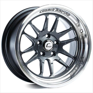 Cosmis XT206R Gunmetal Machined Lip Wheel 18x9.5 5x114.3 +10mm