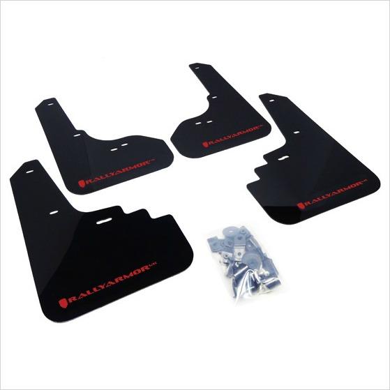 Rally Armor UR Mud Flaps Black with Red Logo Legacy / Outback (2005-2009)