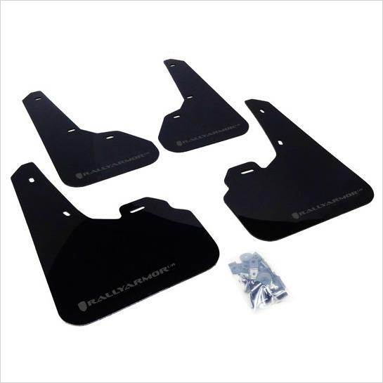 Rally Armor UR Mud Flaps Black with Grey Logo Mazda3 Speed3 (2010-2013)