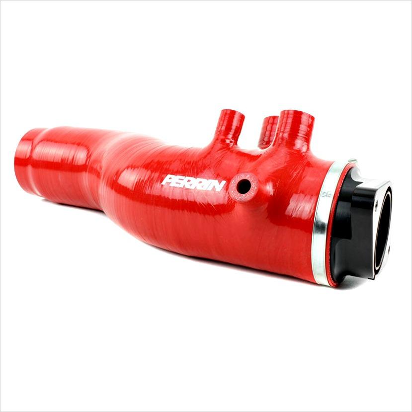 Perrin 3.0" Turbo Inlet Hose with Nozzle Red WRX (2015-2018)