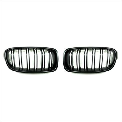 Autotecknic Matte Black Dual Slat Kidney Grilles BMW F30