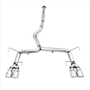 AWE Track Catback Exhaust Chrome Silver Quad Tips WRX / STI Sedan (2011-2019)