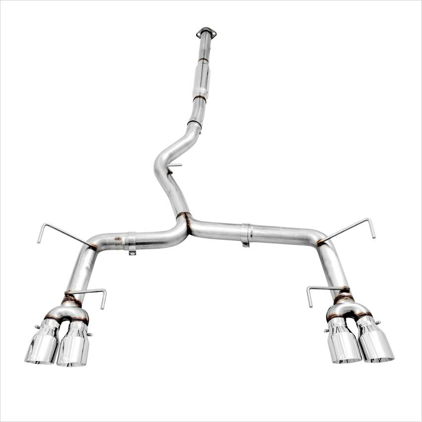 AWE Track Catback Exhaust Chrome Silver Quad Tips WRX / STI Sedan (2011-2019)