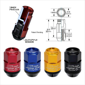 Project Kics Leggdura Racing Shell Closed 35mm Lug Nuts