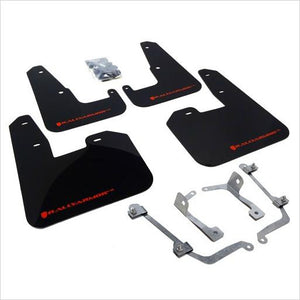 Rally Armor UR Mud Flaps Black with Red Logo WRX / STI Hatchback (2011-2014)