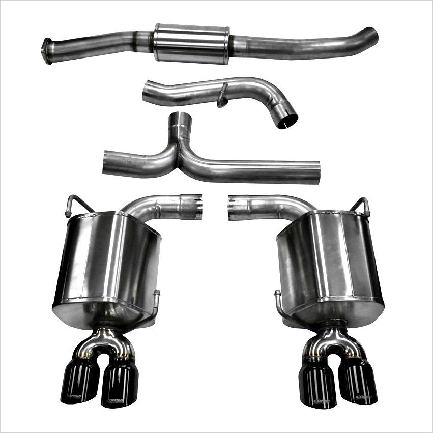 Corsa Catback Exhaust Black Tips WRX / STI (2011-2014) Sedan