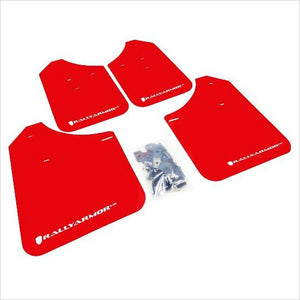 Rally Armor UR Mud Flaps Red with White Logo WRX / STI (2002-2007)