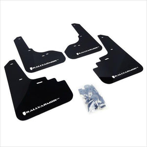 Rally Armor UR Mud Flaps Black with White Logo Legacy / Outback (2005-2009)