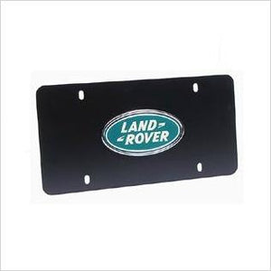 Land Rover Logo License Plate Matte Black Background