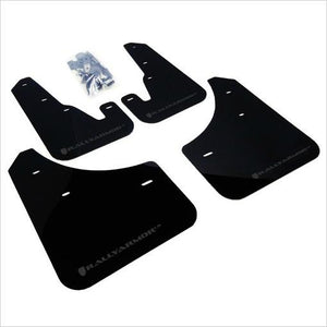 Rally Armor UR Mud Flaps Black with Grey Logo Mazda3 Speed3 (2004-2009)