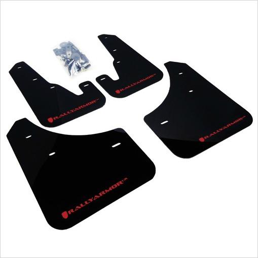 Rally Armor UR Mud Flaps Black with Red Logo Mazda3 Speed3 (2004-2009)