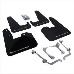 Rally Armor UR Mud Flaps Black with Silver Logo WRX / STI Hatchback (2011-2014)