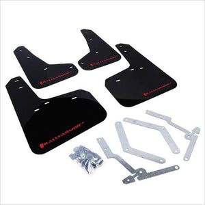 Rally Armor UR Mud Flaps Black with Red Logo Focus (2013+)