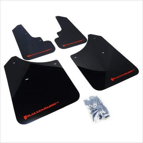 Rally Armor UR Mud Flaps Black with Red Logo Forester (2004-2008)