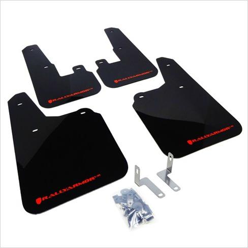 Rally Armor UR Mud Flaps Black with Red Logo Outback (2010-2014)