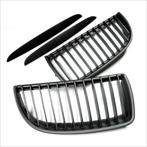 Autotecknic Matte Black Front Grilles BMW E90 (2006-2008)