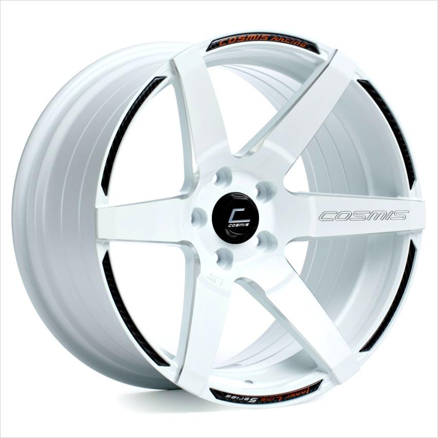 Cosmis S1 White Milled Spoke Wheel 18x10.5 5x114.3 +5mm